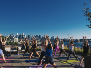 Rooftop Yoga + Non-Alcoholic Cocktails Overlooking Seattle